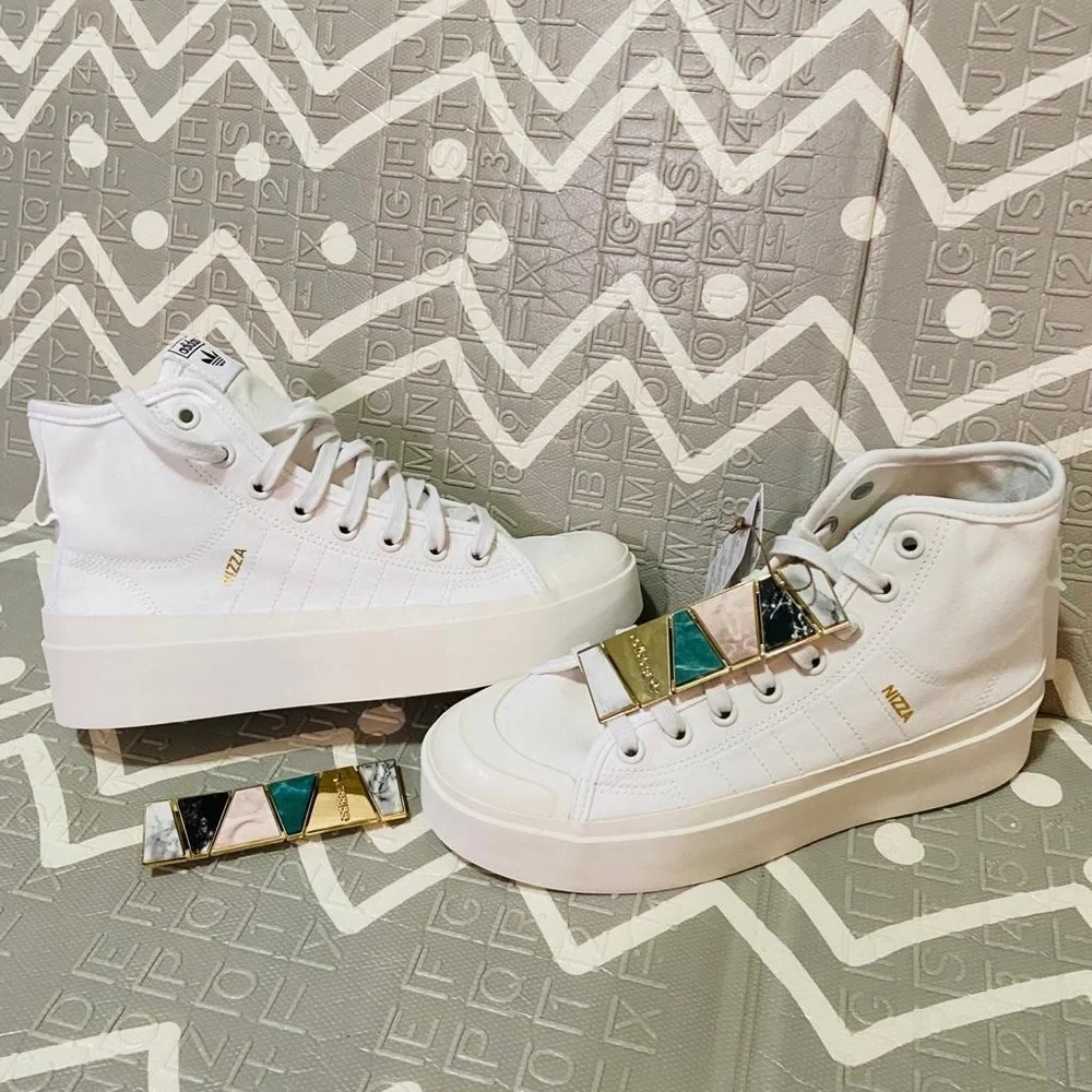 Adidas chunky platforms nizza special edition white - Picture 6 of 9